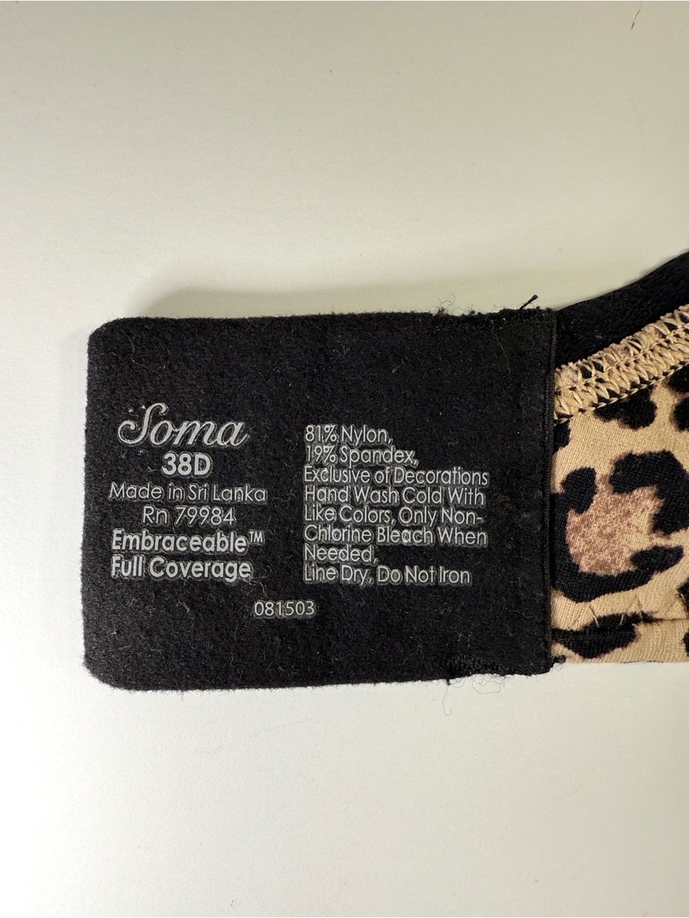Soma Embraceable Full Coverage Bra in Leopard Print - Picture 6 of 7